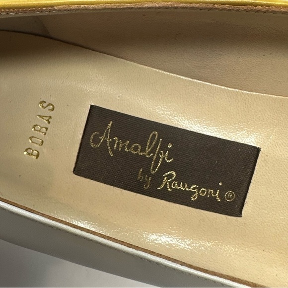 Vintage Amalfi Leather Heels Color Block  Heels Woman’s Size 8 1/2 B - Picture 5 of 7